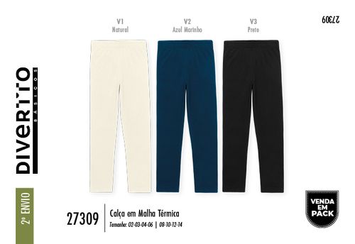 Calça em Malha Térmica Infantil Menino Divertto