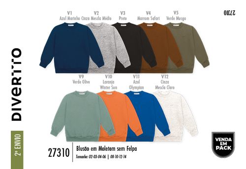 Blusão sem Felpa Infantil Menino Divertto