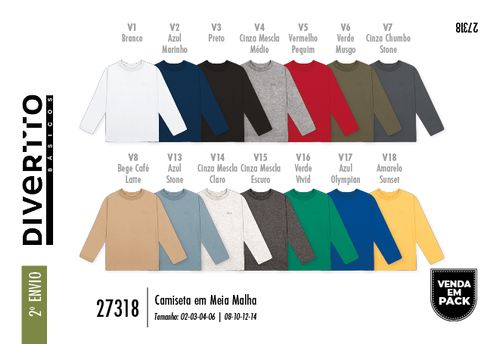 Camiseta Manga Longa Infantil Menino DVTT Divertto