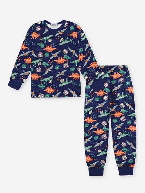 Pijama de Inverno Infantil Menino Dino World Divertto