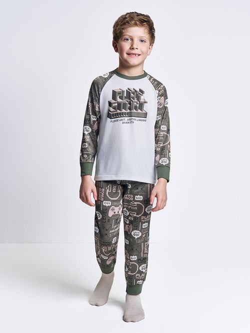 Pijama de Inverno Infantil Menino Play to Start Divertto