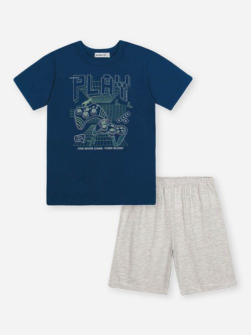 Pijama de Verão Infantil Menino Vídeo Game Divertto