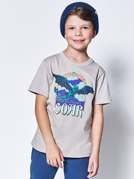 Camiseta Dragon Infantil Menino SOAR Divertto