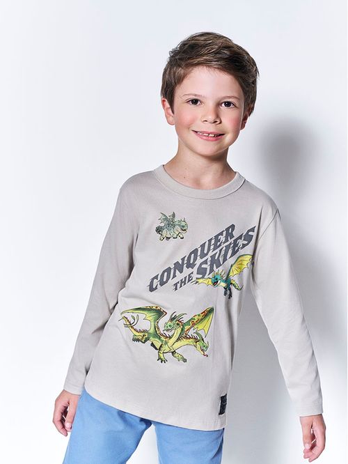 Camiseta Dragon Infantil Menino Conquer The Skies Divertto