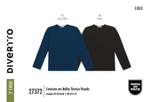 Camiseta Infantil Menino em Malha Térmica Pesada Divertto