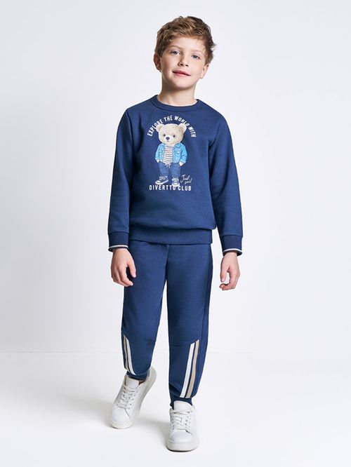 Conjunto Infantil Moletom com Estampa Ursinho – Look de Inverno Quentinho e Confortável