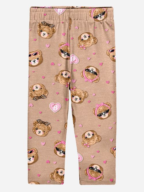 Calça Legging Malha Térmica Bebê Menina Cute Print Beli.me