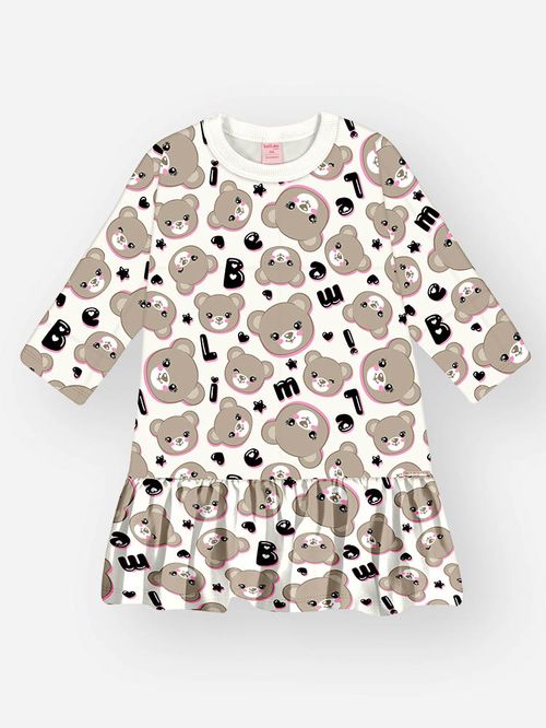 Vestido Felpado Bebê Menina Cute Print Beli.me