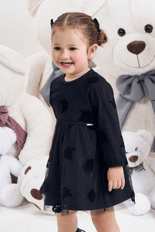 Vestido Bebê Menina em Tule Gato Beli.me