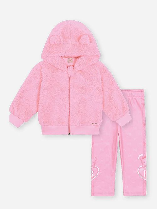 Conjunto Infantil Menina Teddy com Orelha Urso 3D Beli.me