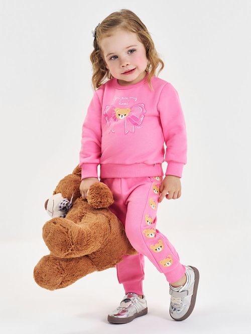 Conjunto Felpado Bebê Menina Ursa You Are My Love Beli.me