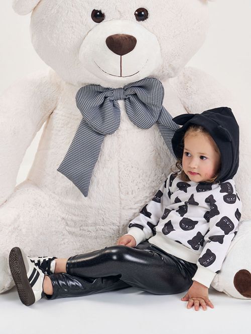 Conjunto em Glitter Felpado Bebê Menina Black Cat Beli.me