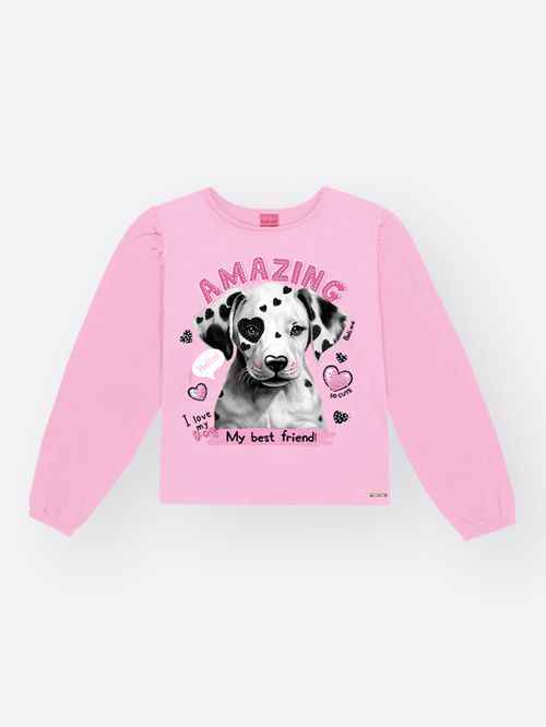 Blusa Térmica Infantil Menina Amazing Dalmata Beli.me
