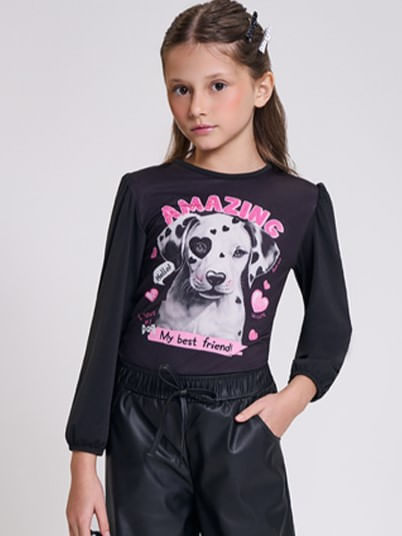 Blusa Térmica Infantil Menina Amazing Dalmata Beli.me
