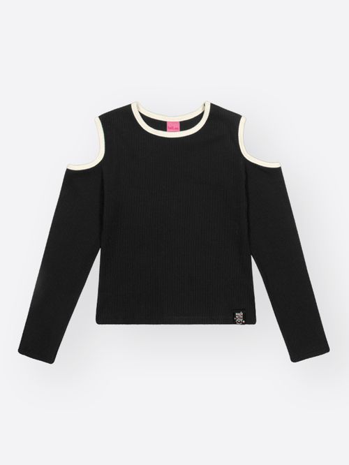 Blusa Glow Infantil Menina com Recorte Ombros Beli.me