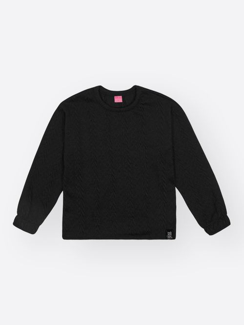Blusão Boxy em Tricot Infantil Menina Beli.me