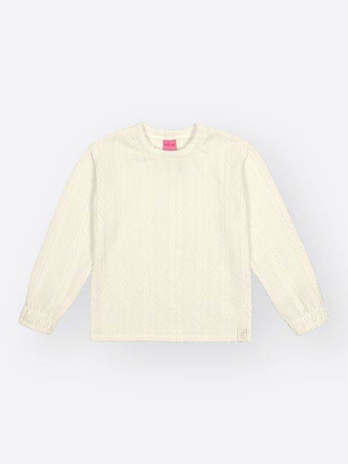 Blusão Boxy em Tricot Infantil Menina Beli.me