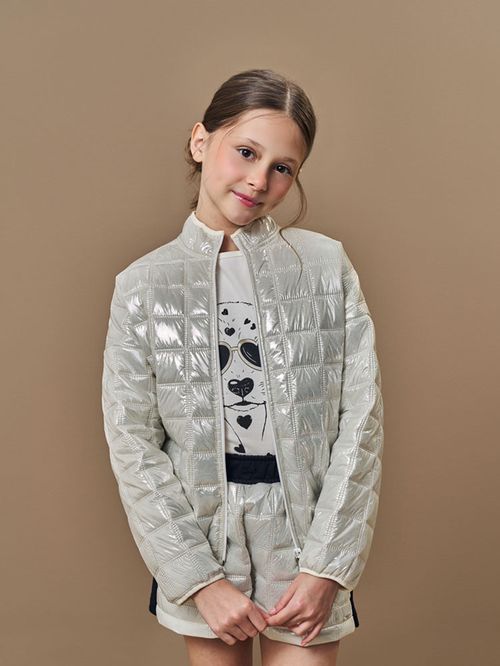 Jaqueta Matelassê Infantil Menina Quadrado Beli.me