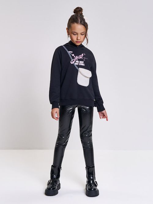 Calça Legging Infantil Menina em Glitter Felpado Beli.me