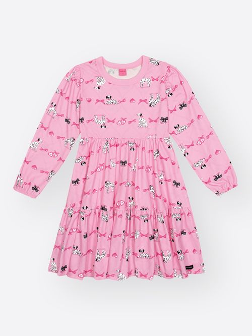 Vestido Infantil Menina Print Dalmatas Beli.me