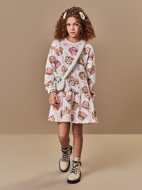 Vestido Infantil Menina com Bolsa Belinha Beli.me