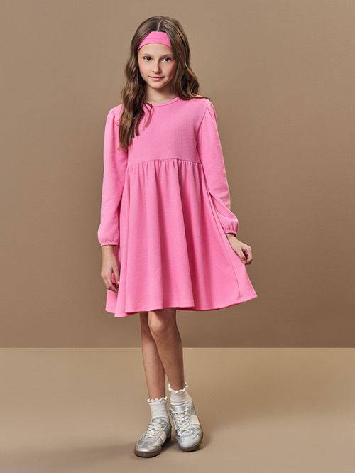 Vestido Infantil Menina em Moletinho Waffle Beli.me