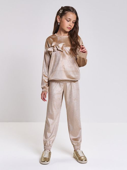 Conjunto Infantil Menina Laço em Veludo Glow Beli.me