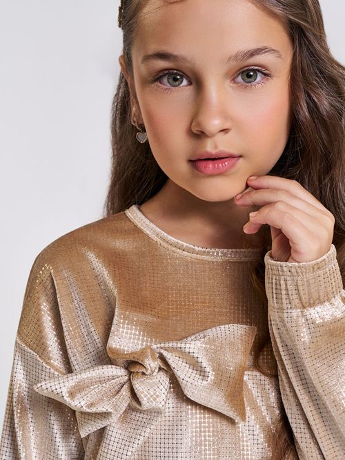 Conjunto Infantil Menina Laço em Veludo Glow Beli.me