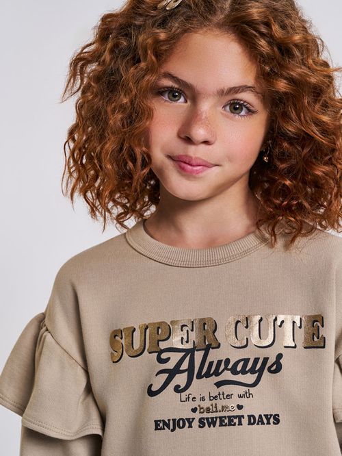 Conjunto de Moletom Infantil Menina Super Cute Beli.me