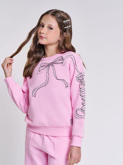 Conjunto Peluciado Infantil Menina Laço Beauty Beli.me
