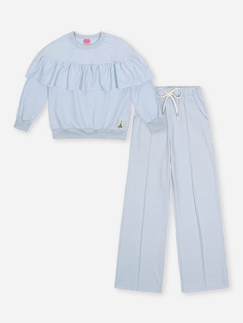 Conjunto Infantil Menina em Moletinho Cloud Chic Beli.me