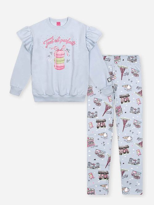 Conjunto Felpado Infantil Menina Macarons Beli.me
