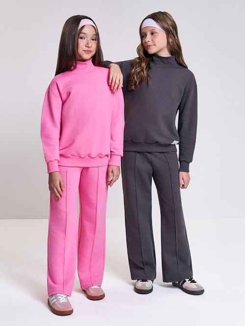 Conjunto Infantil Menina em Moletom Easy Style Beli.me