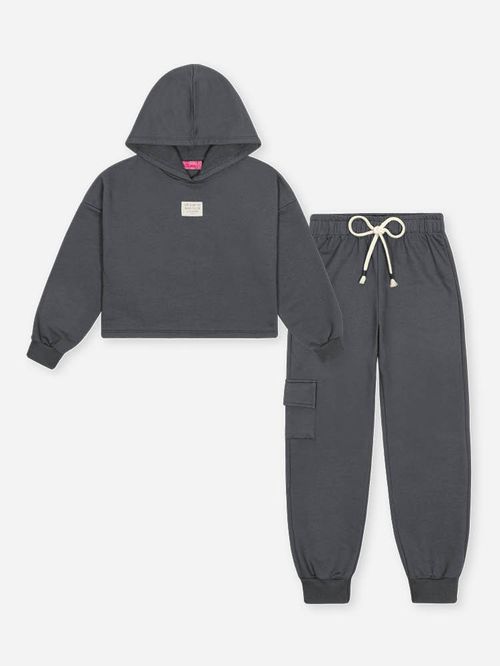 Conjunto Infantil Menina em Moletom Modern Cozy Beli.me