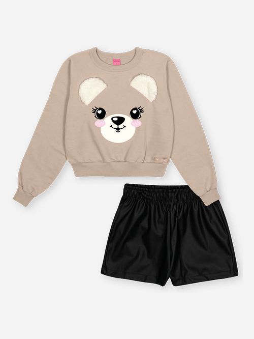 Conjunto Infantil Menina em P.U. Maxi Bear Beli.me