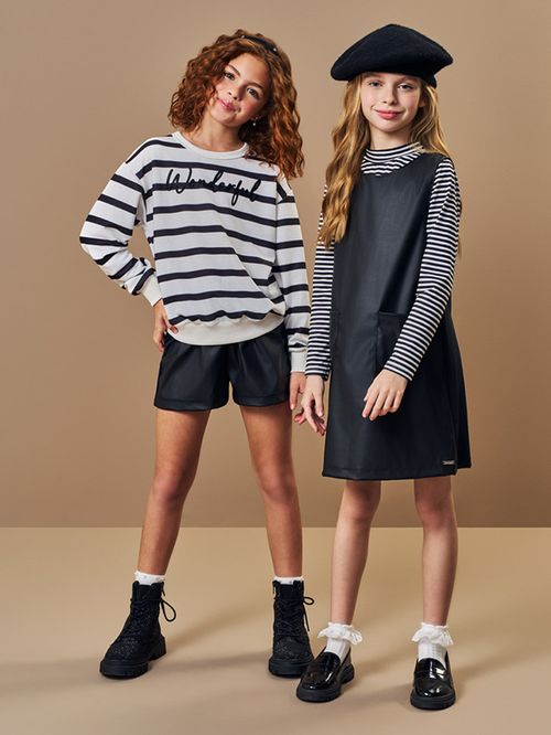 Conjunto Listrado Infantil Menina Wonderful Beli.me