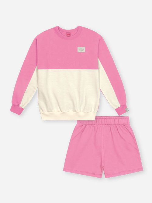 Conjunto Infantil Menina em Moletom Daily Chic Beli.me