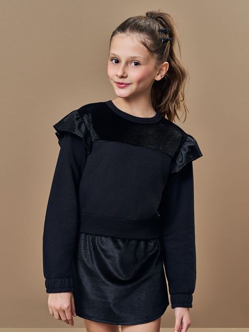 Conjunto Infantil Menina Glam em Veludo Glow Beli.me