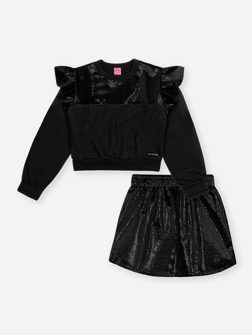 Conjunto Infantil Menina Glam em Veludo Glow Beli.me