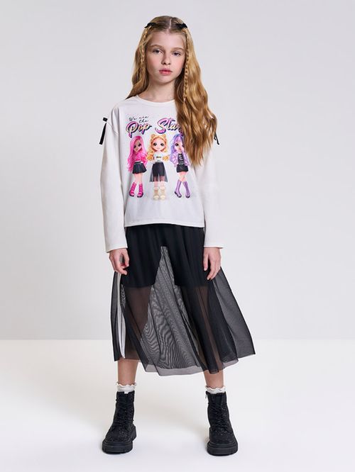 Conjunto Infantil Menina Trio Pop Star com Tule Beli.me