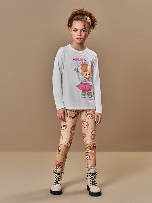 Conjunto Infantil Menina Ursa Enjoy Beli.me