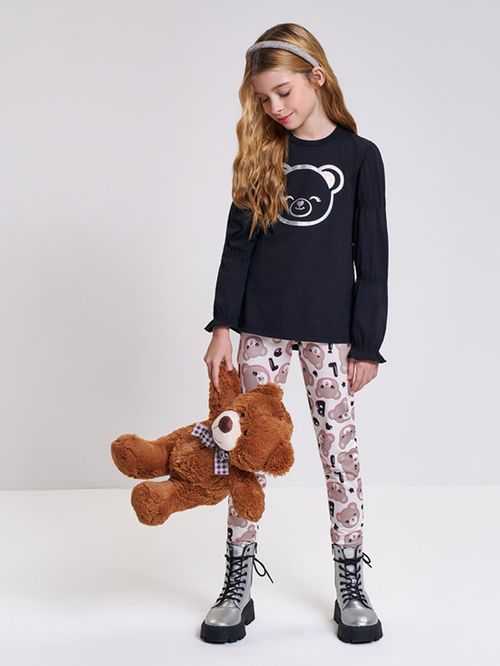Conjunto Infantil Menina Ursa Belinha Beli.me