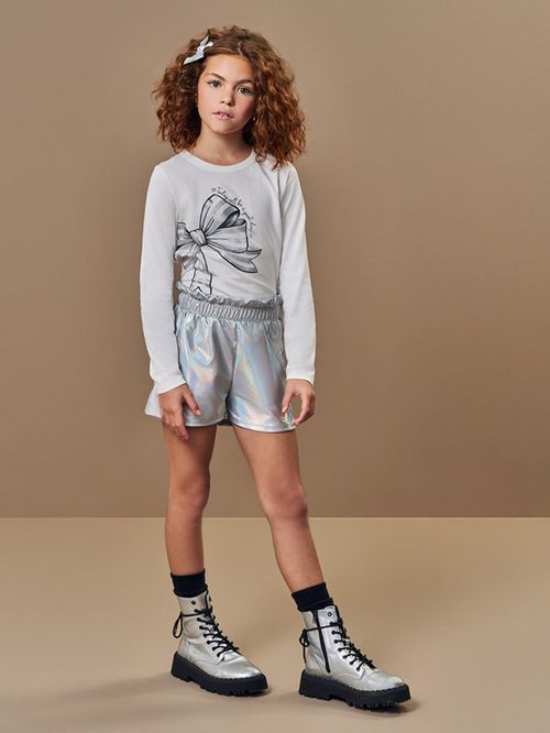 Conjunto Infantil Menina Laço Holográfico Beli.me