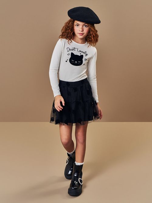 Conjunto Infantil Menina Just Lovely Cat em Tule Beli.me