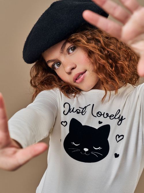 Conjunto Infantil Menina Just Lovely Cat em Tule Beli.me
