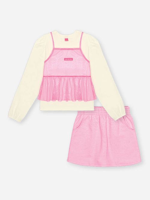 Conjunto Infantil Menina em Tule Foil Little Diva Beli.me