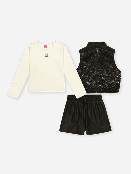 Conjunto 3 Peças Infantil Menina em Matelassê Petit Beli.me