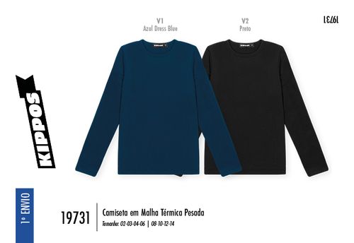 Camiseta em Malha Térmica Pesada Infantil Menino Kippos