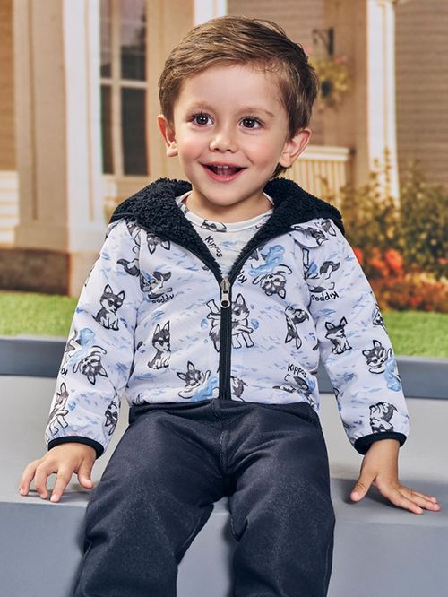 Jaqueta Dupla Face Bebê Menina Cool Print Kippos