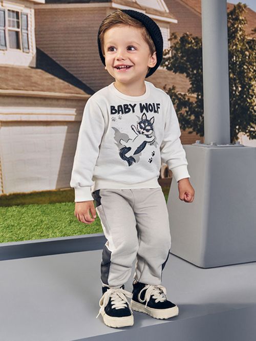 Conjunto Felpado Bebê Menino Baby Wolf Kippos